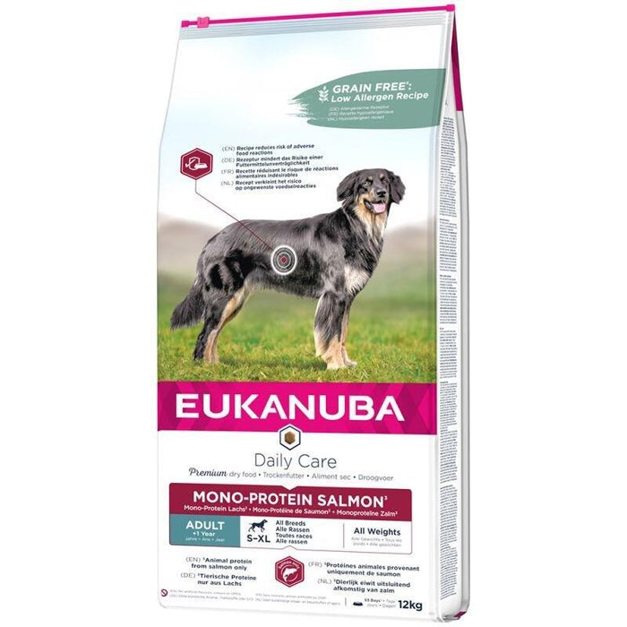 Eukanuba Daily Care Adult Mono Protein Salmon - Alimento Seco Para Perros - 12 Kg