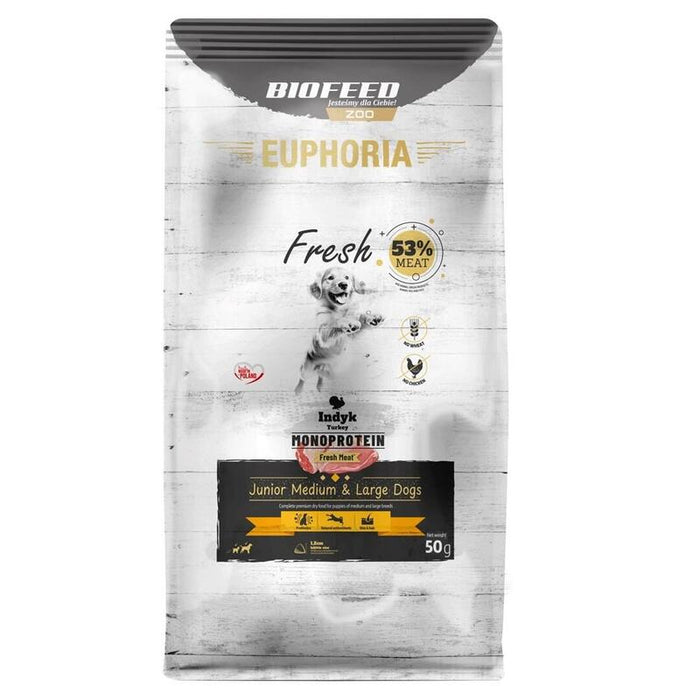 Euphoria Fresh Junior Monoprotein Turkey M/L - Alimento Seco Para Perros - 50g
