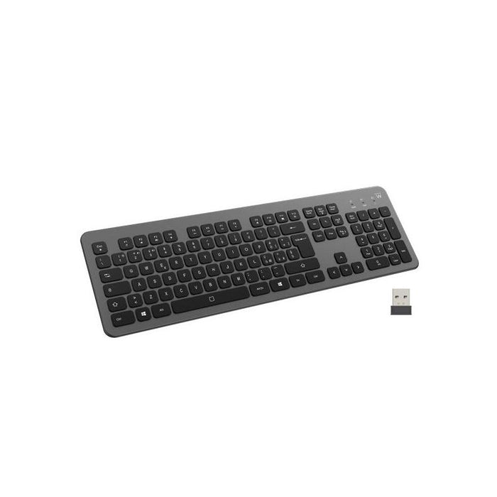 Ewent Teclado Inalambrico - Bateria De Litio Recargable De 300mah - Disposicion Italiana Qwerty It - Retroiluminacion -