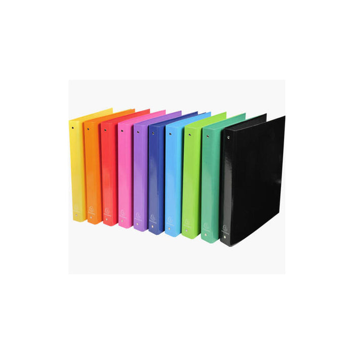 Exacompta Carpetas 4 Anillas Carton Forrado En Papel Colores Surtidos -10u-
