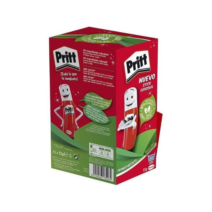 Expositor De Pegamento En Barra Pritt 22g 15 Unidades