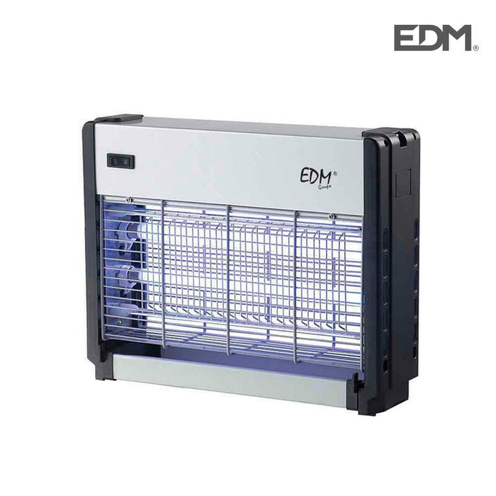 Exterminador De Insectos Profesional Electronico 2x8w 33x9x26cm Color Cromo/Negro Edm