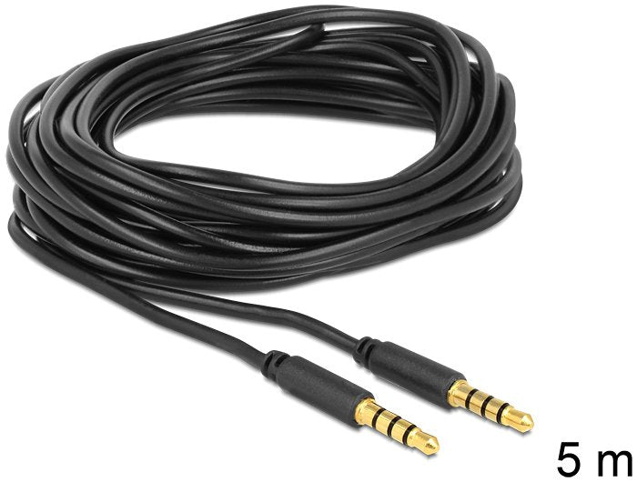 EAN 4043619834389 - DeLOCK 83438 cable de audio 5 m 3,5mm Negro imagen 2