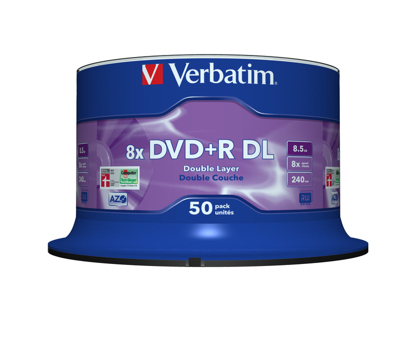 EAN 0023942437581 - Verbatim DVD+R Double Layer 8x Matt Silver 50pk Spindle 8,5 GB DVD+R DL 50 pieza(s) imagen 1