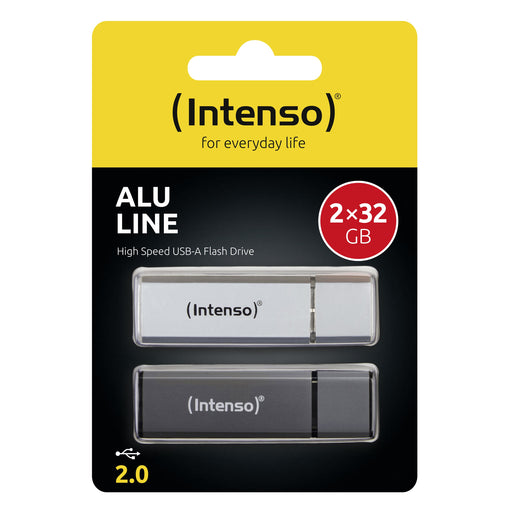 EAN 4034303026937 - Intenso AluLine USB Drive 32GB Doppelpack 2x32GB - 32 GB unidad flash USB USB tipo A 2.0 Antracita, Plata imagen 2