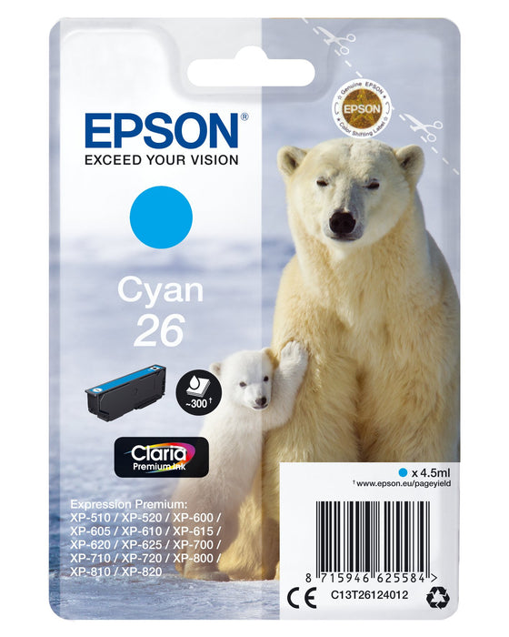 EAN 8715946625584 - Epson Polar bear C13T26124012 cartucho de tinta 1 pieza(s) Original Rendimiento estándar imagen 1