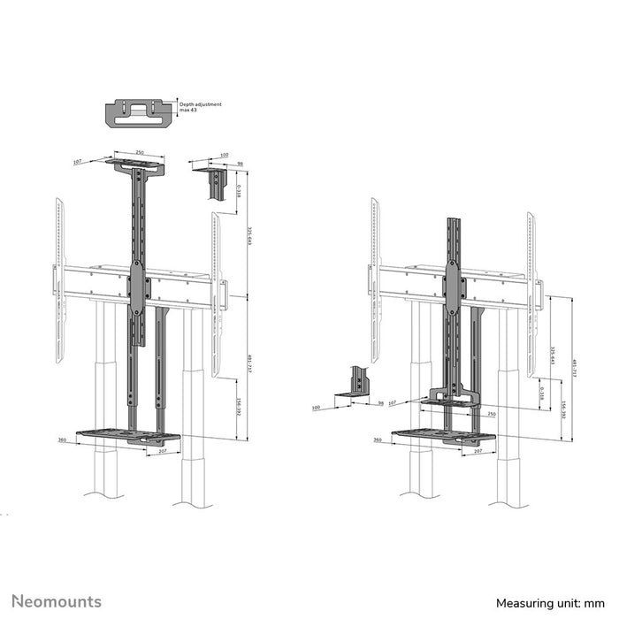 EAN 8717371441111 - Neomounts AV1-875BL accesorio de carrito para portátil y ordenador Negro Acero Kit de montaje imagen 16