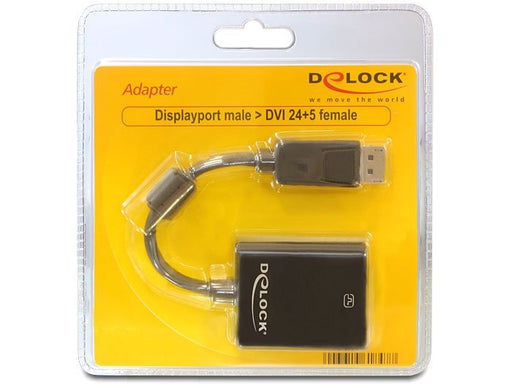 EAN 4043619618477 - DeLOCK 61847 adaptador de cable de vídeo 0,125 m DisplayPort DVI-I Negro imagen 2