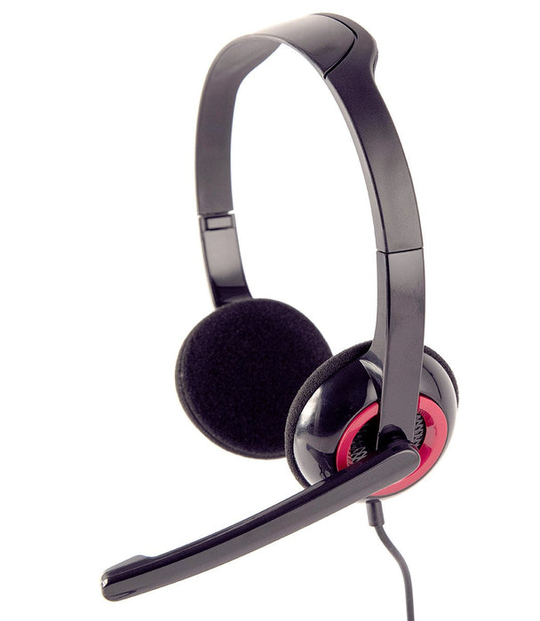 EAN 8716309079884 - Gembird MHS-002 auricular y casco Auriculares Alámbrico Diadema Llamadas/Música Negro, Rojo imagen 1