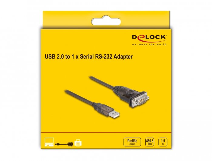 EAN 4043619626458 - DeLOCK 62645 cable de serie Negro USB tipo A DB-9 imagen 4