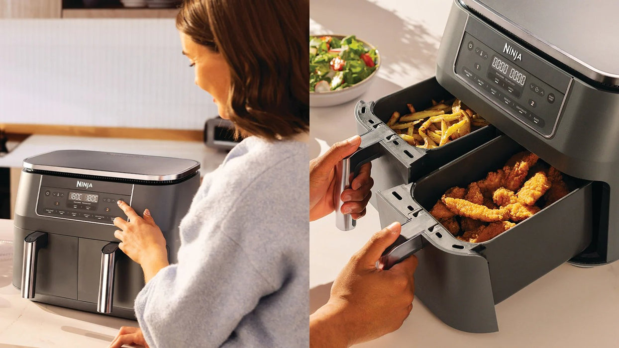 EAN 0622356322690 - Ninja DZ300EU freidora Doble 7,6 L Independiente 2400 W Freidora de aire caliente Gris imagen 4