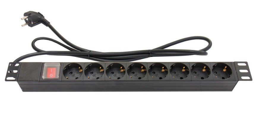 EAN 4014619666348 - Alcasa GC-N0076 base múltiple 1,8 m 8 salidas AC Interior Negro imagen 1