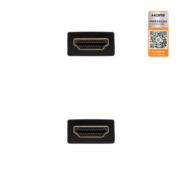 EAN 8433281007666 - Nanocable HDMI V2.0, 1m cable HDMI HDMI tipo A (Estándar) Negro imagen 3