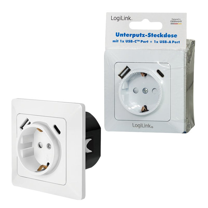 EAN 4052792061369 - LogiLink PA0253 toma de corriente CEE 7/3 + USB Blanco imagen 9