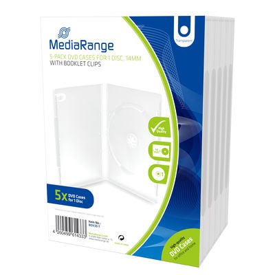 EAN 4260459614333 - MediaRange BOX30-T funda para discos ópticos Funda de DVD 1 discos Transparente imagen 1