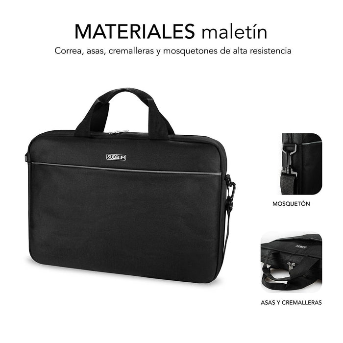 EAN 8436586741198 - SUBBLIM SUB-LB-2SP0001 maletines para portátil 39,6 cm (15.6") Maletín Toploader Negro imagen 3