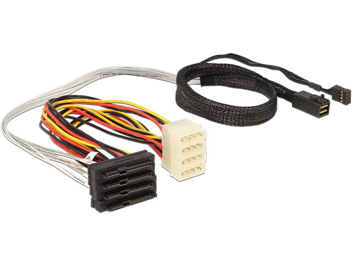 EAN 4043619833900 - DeLOCK 83390 cable Serial Attached SCSI (SAS) 0,5 m Multicolor imagen 1
