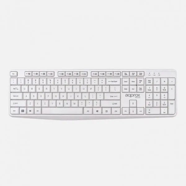 EAN 8435099528210 - Approx APPMX335W teclado Ratón incluido Universal RF inalámbrico QWERTY Español Blanco imagen 2