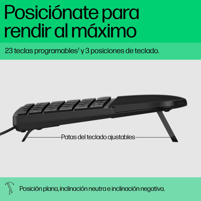 EAN 197498232454 - HP 480 Comfort Wired Keyboard teclado Hogar USB Negro imagen 6