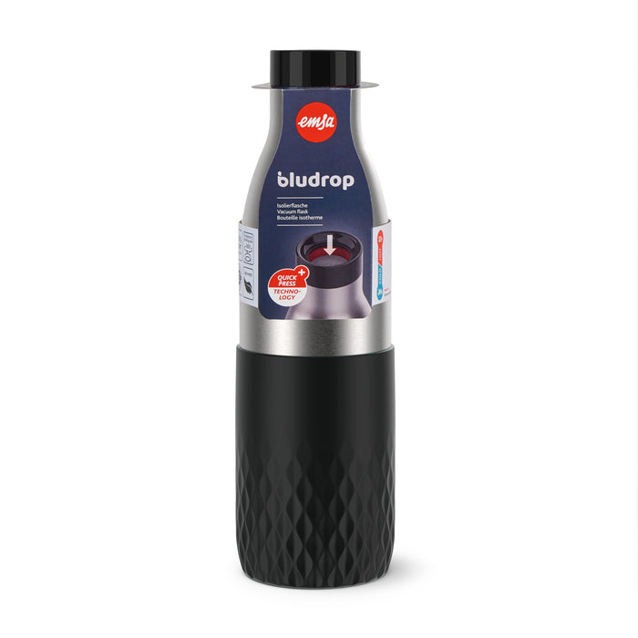 EAN 4009049537405 - EMSA Bludrop Sleeve N3111100 bidón de agua Uso diario 700 ml Acero inoxidable Negro, Acero inoxidable imagen 7