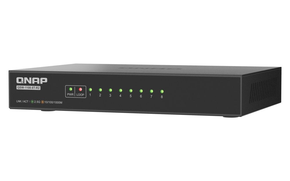 EAN 4711103086346 - QNAP QSW-1108-8T-R2 switch No administrado 2.5G Ethernet (100/1000/2500) Escritorio Negro imagen 9