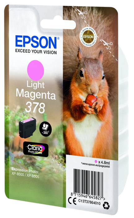 EAN 8715946645834 - Epson Squirrel C13T37864020 cartucho de tinta 1 pieza(s) Original Rendimiento estándar Magenta claro imagen 3