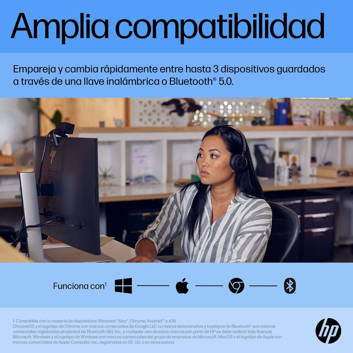 EAN 0196548822683 - HP 710 Rechargeable Silent Mouse ratón Oficina Ambidextro RF Wireless + Bluetooth 3000 DPI imagen 20
