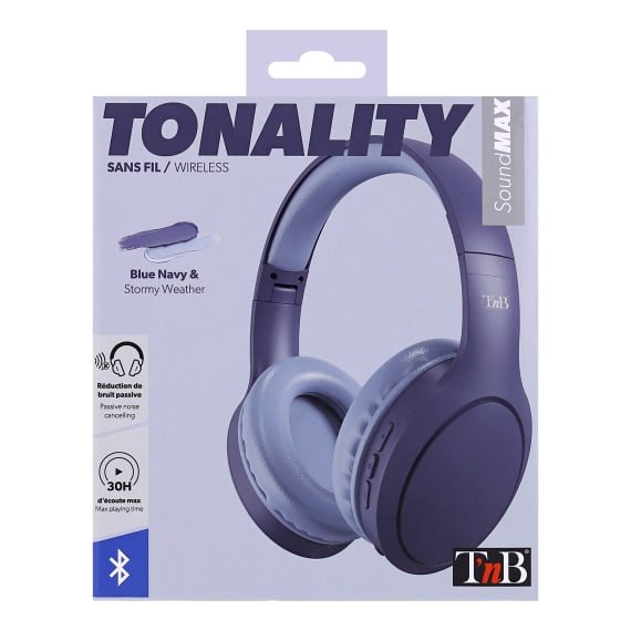 EAN 3303170108390 - T'nB TONALITY Auriculares Inalámbrico y alámbrico Diadema USB Tipo C Bluetooth Gris, Marina imagen 6