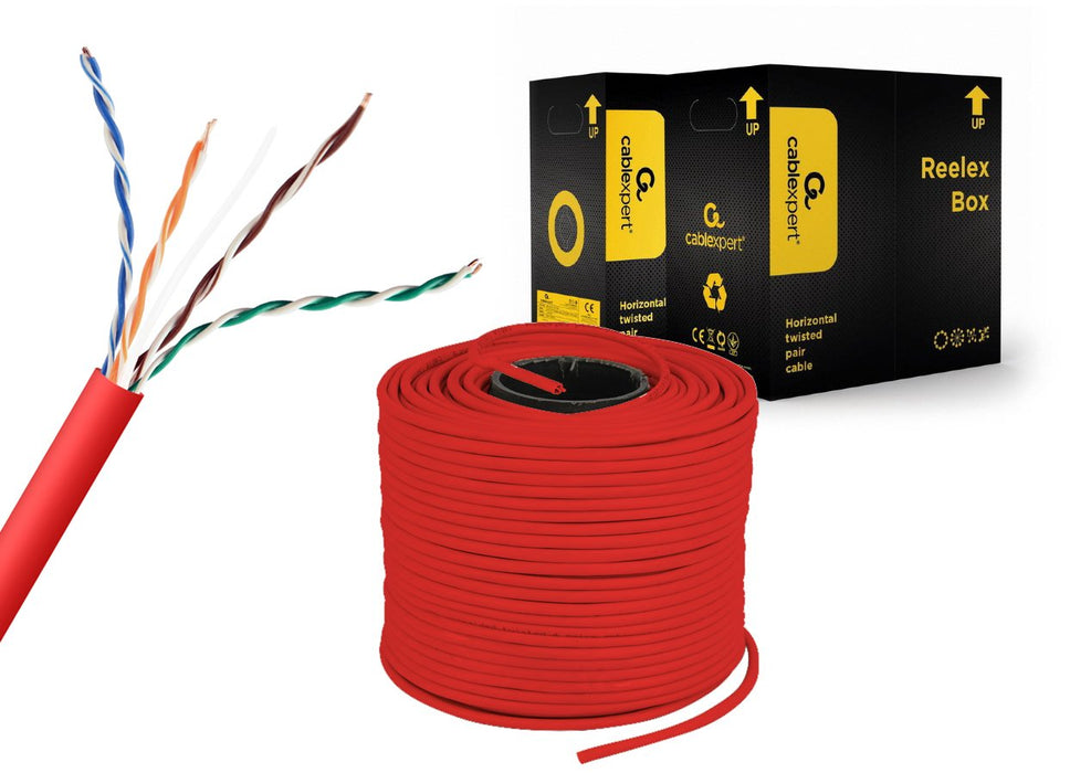 EAN 8716309123969 - Gembird UPC-5004E-SOL-R cable de red Rojo 305 m Cat5e U/UTP (UTP) imagen 4