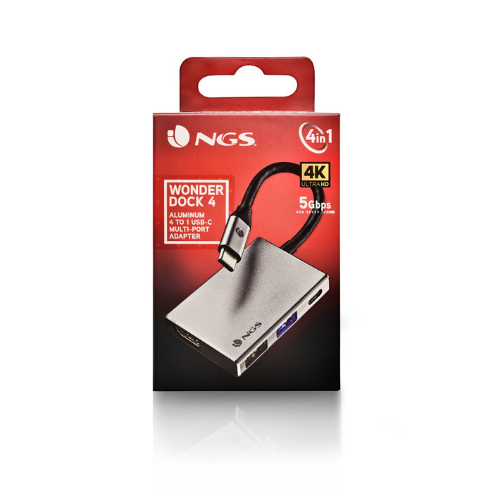 EAN 8435430620504 - NGS WONDER DOCK 4 USB 2.0 Type-C Plata imagen 4
