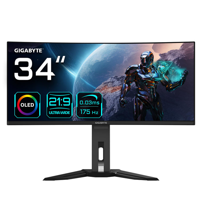 EAN 4719331858995 - GIGABYTE MO34WQC pantalla para PC 86,4 cm (34") 3440 x 1440 Pixeles Wide Quad HD Negro imagen 1