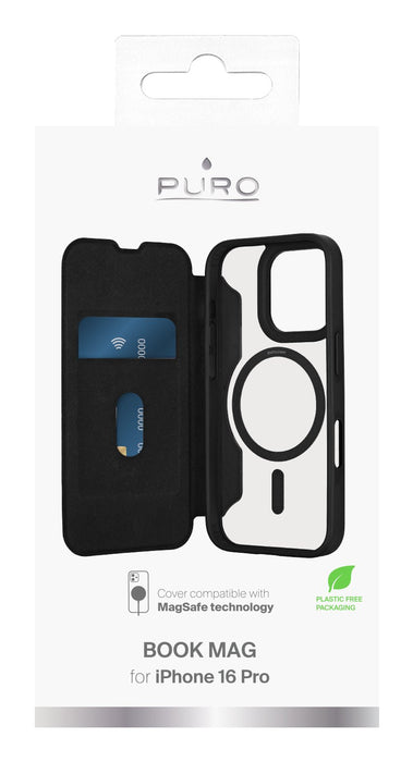 EAN 8018417485152 - PURO Book Mag 2 funda para teléfono móvil 16 cm (6.3") Folio Negro, Transparente imagen 2