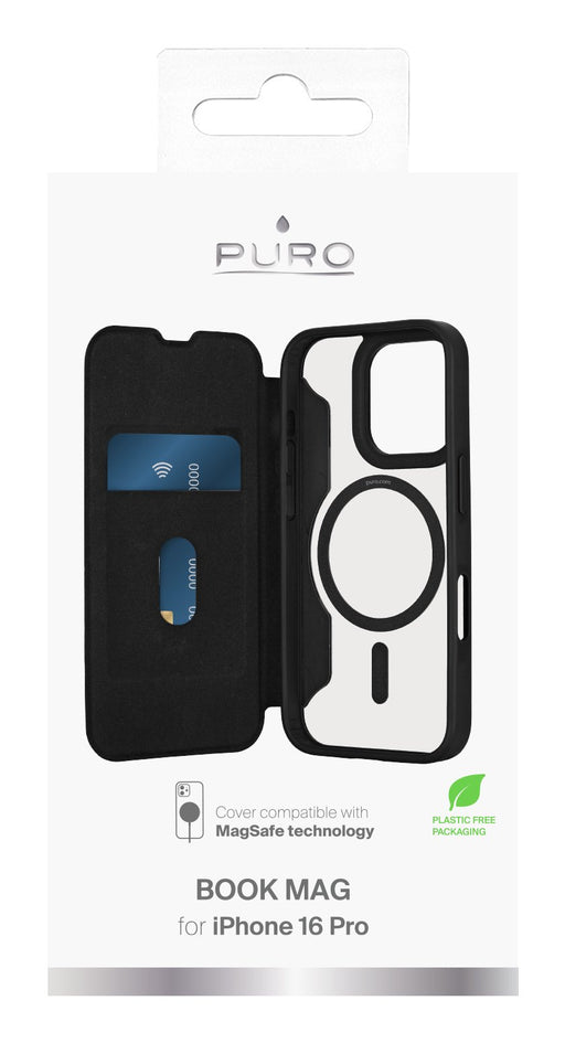 EAN 8018417485152 - PURO Book Mag 2 funda para teléfono móvil 16 cm (6.3") Folio Negro, Transparente imagen 2