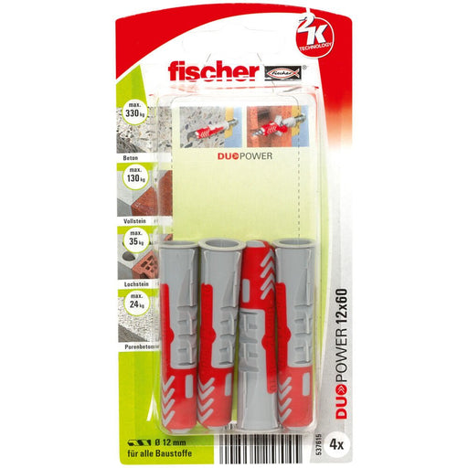 EAN 4048962257045 - Fischer DuoPower 4 pieza(s) Enchufe de pared 60 mm imagen 1