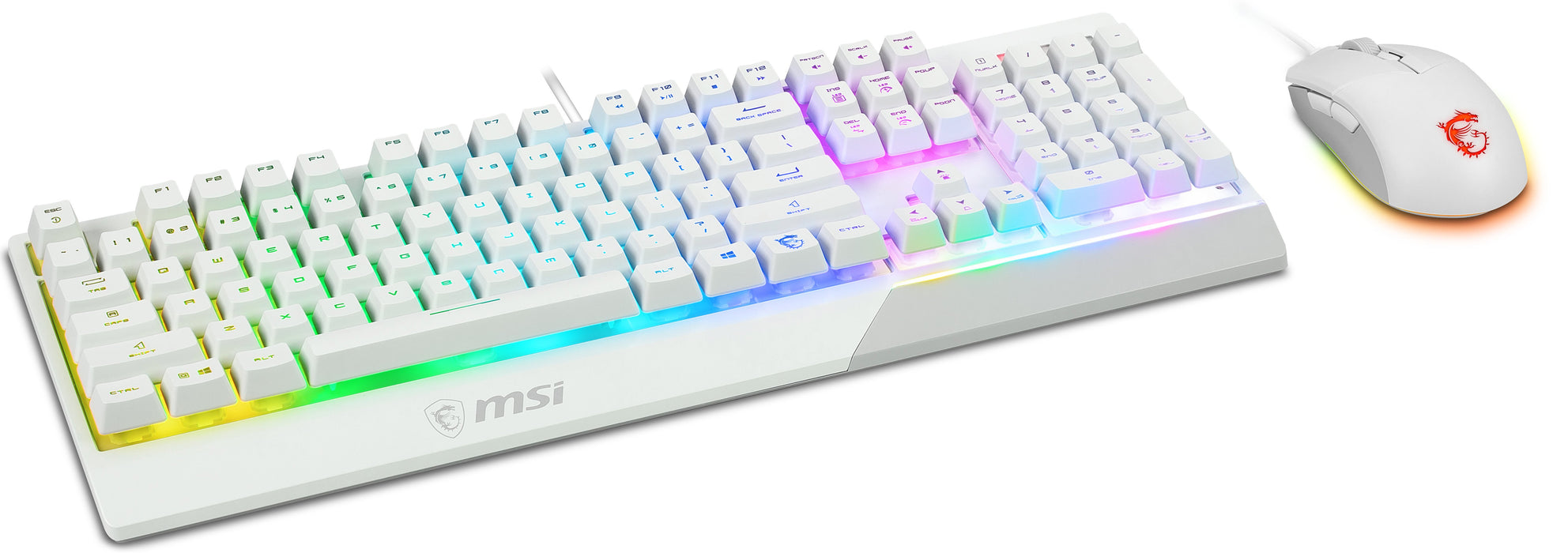 EAN 4719072813895 - MSI VIGOR GK30 COMBO WHITE US teclado Ratón incluido Juego USB QWERTY Italiano Blanco imagen 3