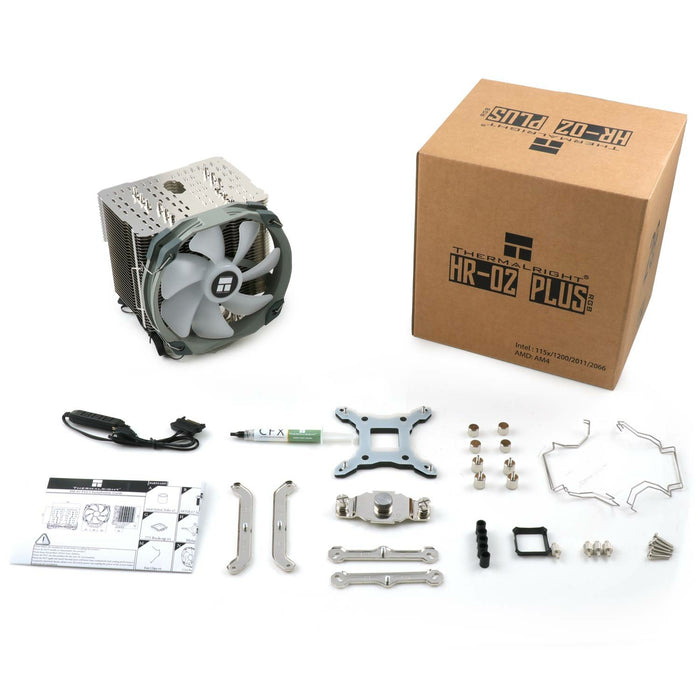 EAN 0814256002493 - Thermalright HR-02 Plus Procesador Disipador térmico/Radiador 14 cm Plata, Blanco 1 pieza(s) imagen 3