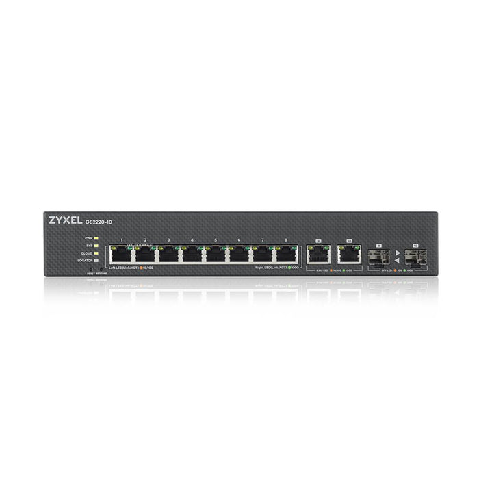 EAN 4718937607365 - Zyxel GS2220-10-EU0101F switch Gestionado L2 Gigabit Ethernet (10/100/1000) Negro imagen 2