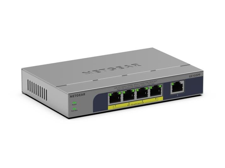 EAN 0606449174717 - NETGEAR GS105PP No administrado Gigabit Ethernet (10/100/1000) Energía sobre Ethernet (PoE) Montaje en pa imagen 1