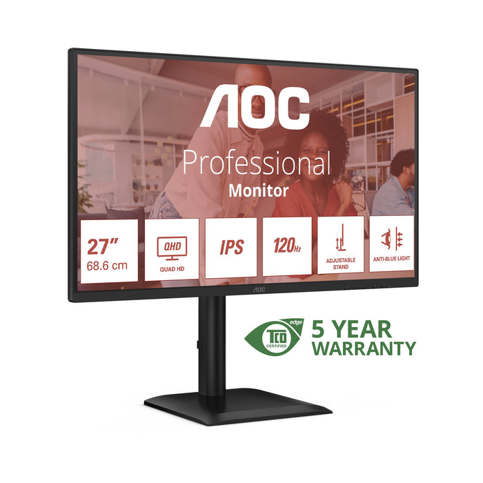 EAN 4038986182812 - AOC E4 Q27E4U pantalla para PC 68,6 cm (27") 2560 x 1440 Pixeles Quad HD LED Negro imagen 2