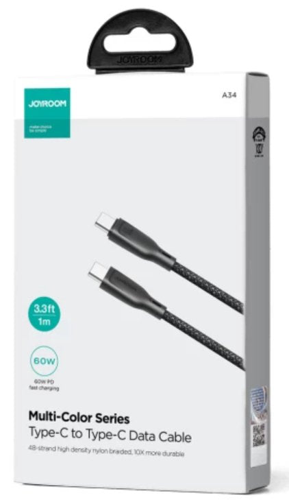 EAN 6941237110183 - JOYROOM 6941237110183 cable USB USB 2.0 1 m USB C Negro imagen 2