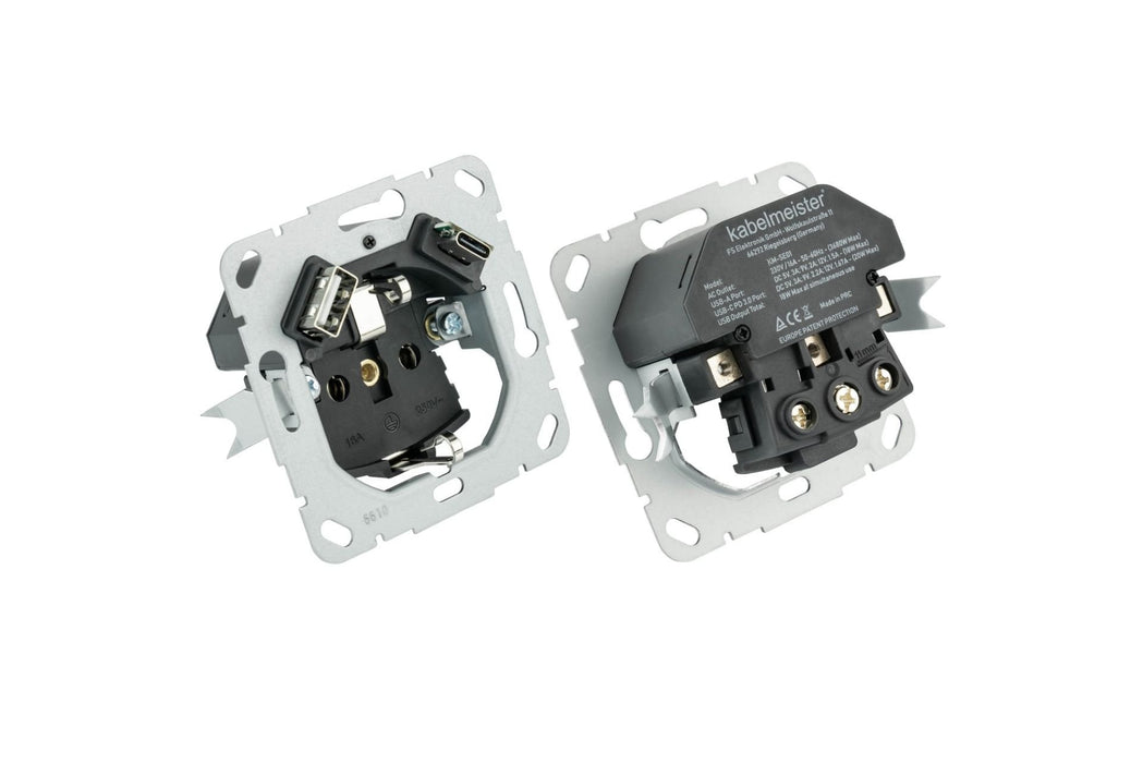 EAN 4066857001986 - Kabelmeister SE01-2A toma de corriente CEE 7/3 + USB Antracita imagen 4