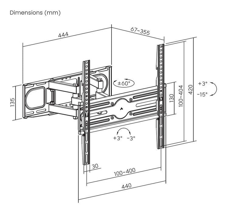 EAN 8435739902332 - AISENS WT70TSLE-325 soporte para TV 177,8 cm (70") imagen 7