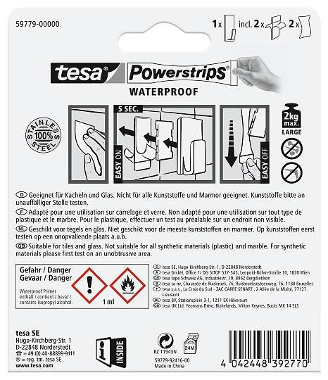 EAN 4042448392770 - TESA 59779-00000 gancho para almacenamiento Interior Gancho toallero Acero inoxidable imagen 7