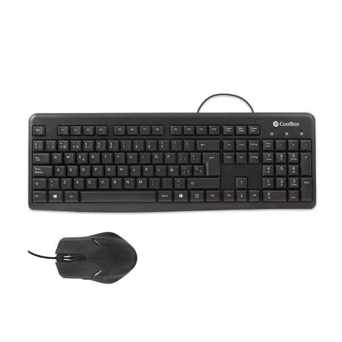 EAN 8436556141706 - CoolBox COO-KTR-01U teclado Ratón incluido Oficina USB QWERTY Negro imagen 3