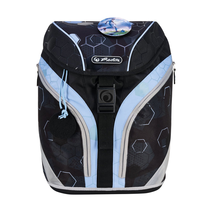 EAN 4008110395388 - Herlitz SoftLight GREENline Cyber Soccer juego de mochila escolar Niño Poliéster Azul, Azul oscuro imagen 2