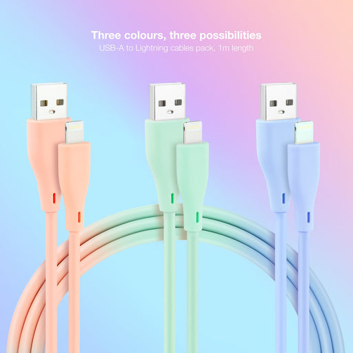 EAN 8433281012691 - Nanocable 10.10.0401-A1 cable de conector Lightning Azul, Verde, Rosa imagen 2