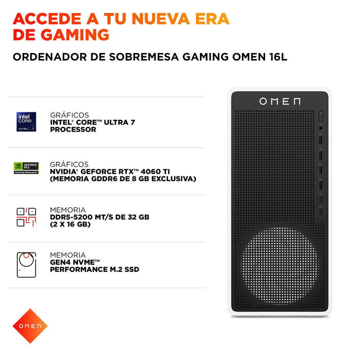 EAN 199764264404 - HP OMEN 16L Gaming Desktop PC TG03-0088ns PC Intel Core Ultra 5 225F 16 GB DDR5-SDRAM NVIDIA GeForce RTX 5 imagen 6