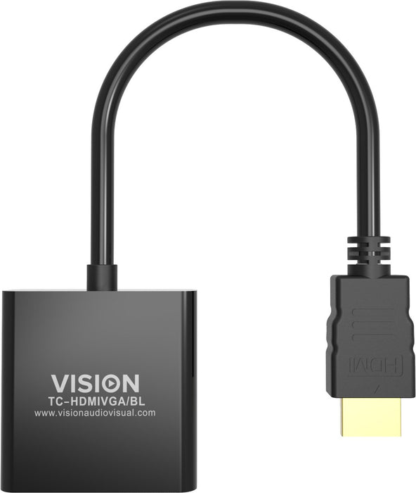 EAN 4979146000006 - Vision TC-HDMIVGA/BL adaptador de cable de vídeo 0,23 m HDMI tipo A (Estándar) VGA (D-Sub) Negro imagen 4