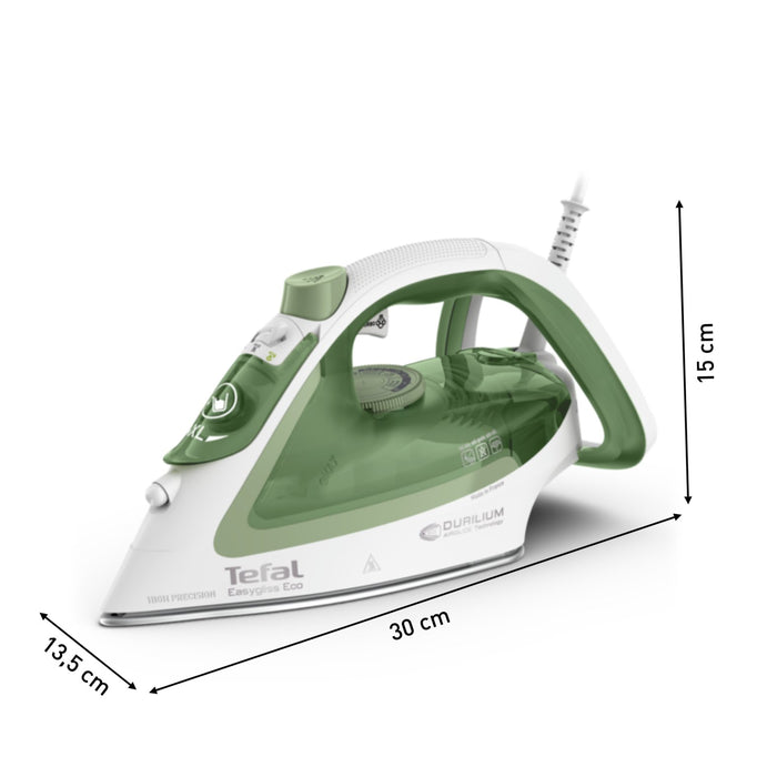 EAN 3121040087848 - Tefal Easygliss Eco FV5781 Plancha vapor-seco Suela de Durilium Airglide 2800 W Blanco, Verde imagen 7