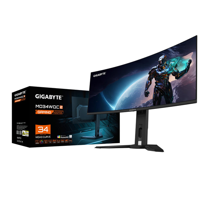 EAN 4719331858926 - GIGABYTE MO34WQC2 pantalla para PC 86,4 cm (34") 3440 x 1440 Pixeles Wide Quad HD Negro imagen 8